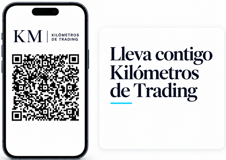 Aplicación KM de Trading para Android con contenidos sobre valoración de empresas, tesis de inversión y lectura de mercado.